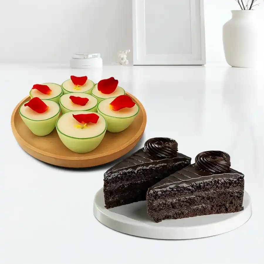 Daab Sandesh from Balaram Mullick with Chocolate Pastry