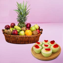 Daab Sandesh from Balaram Mullick with Fresh Fruit Basket 1