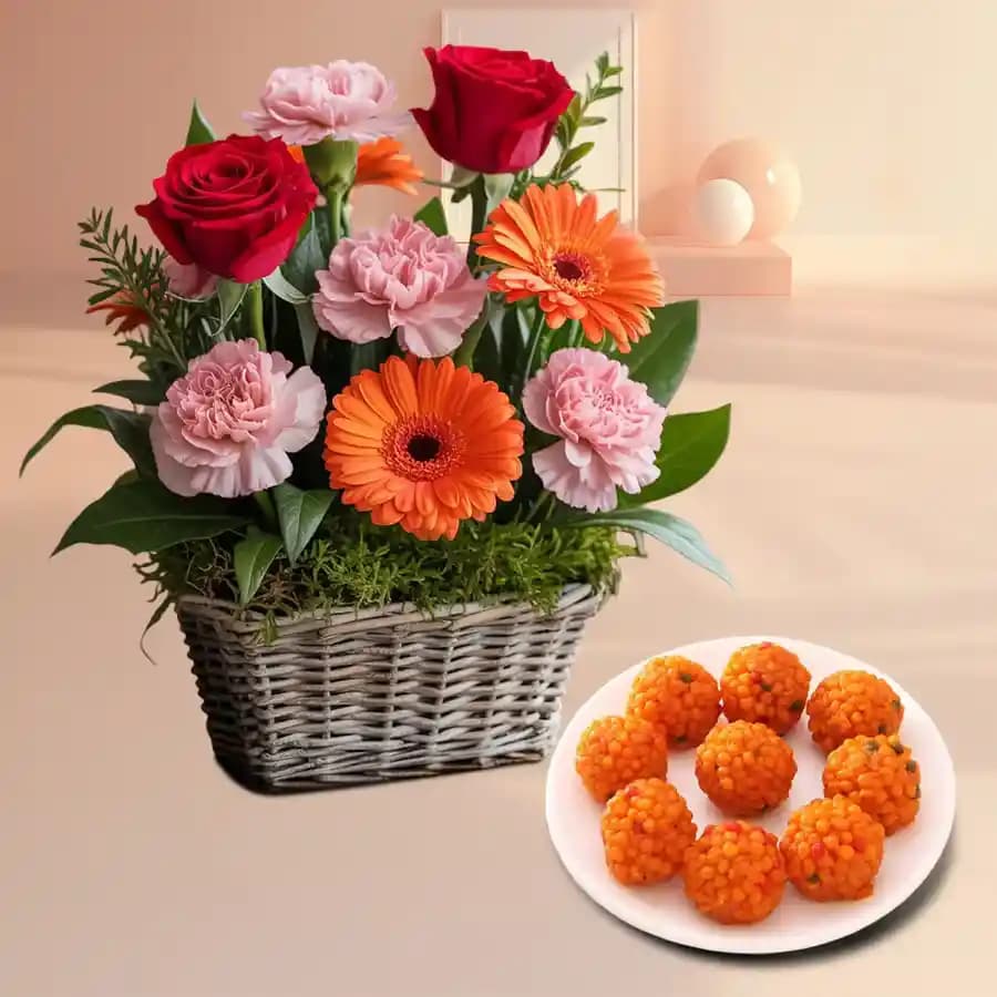 Floral Mix N Sahi Laddu Combo