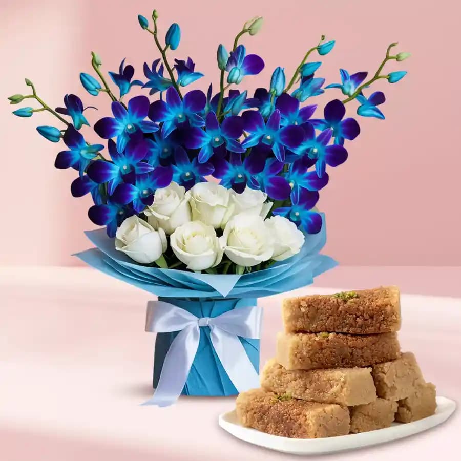 Graceful Flowers N Milk Cake Delight