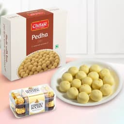 Sakhari Pedha from Chitale Bandhu Mithaiwale with Ferrero Rocher 1