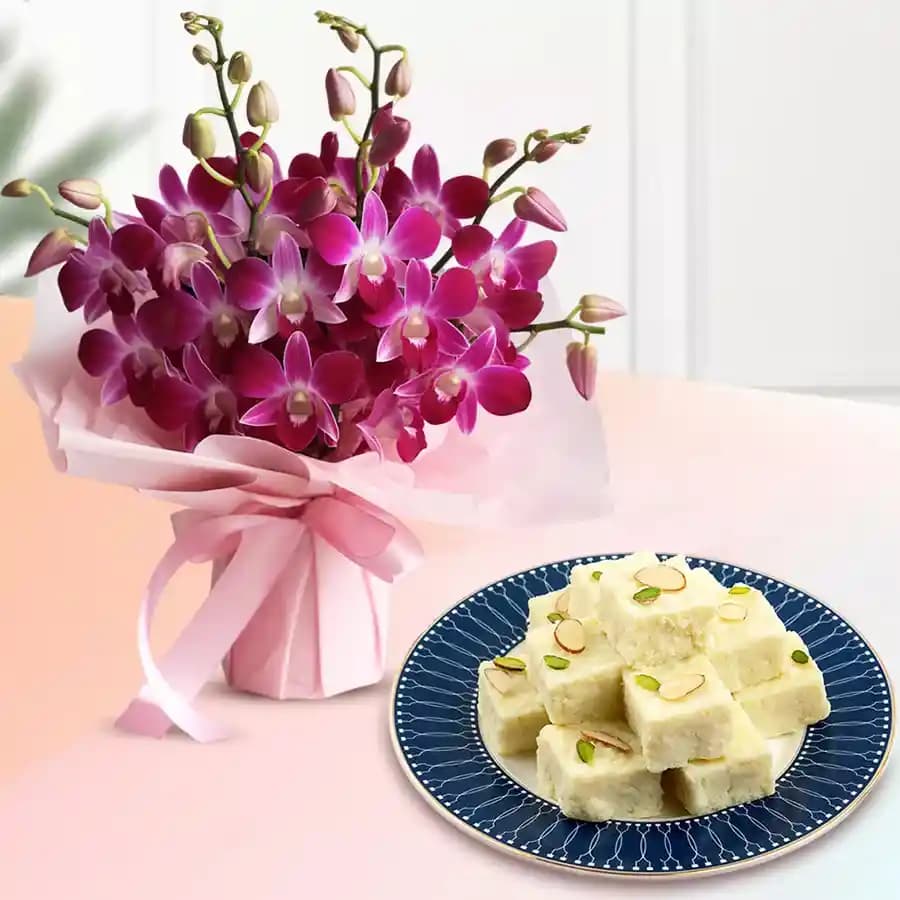 Orchid Elegance N Kalakand Bliss