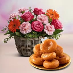 Vibrant Mixed Flowers N Badusha 1