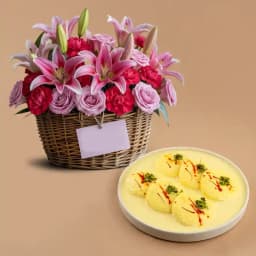 Delightful Flowers N Rasmalai Duo 1