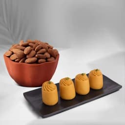 Nolen Gurer Maharani Sandesh from Ganguram with Crunchy Almonds 1