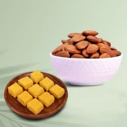 Mango Malai Barfi from Karachi Sweet Mart with Crunchy Almonds 1