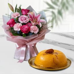 Mixed Flowers N Badam Halwa Harmony 1