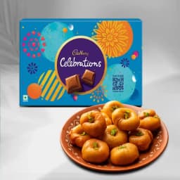 Balushahi from Karachi Sweet Mart with Cadbury Celebration 1