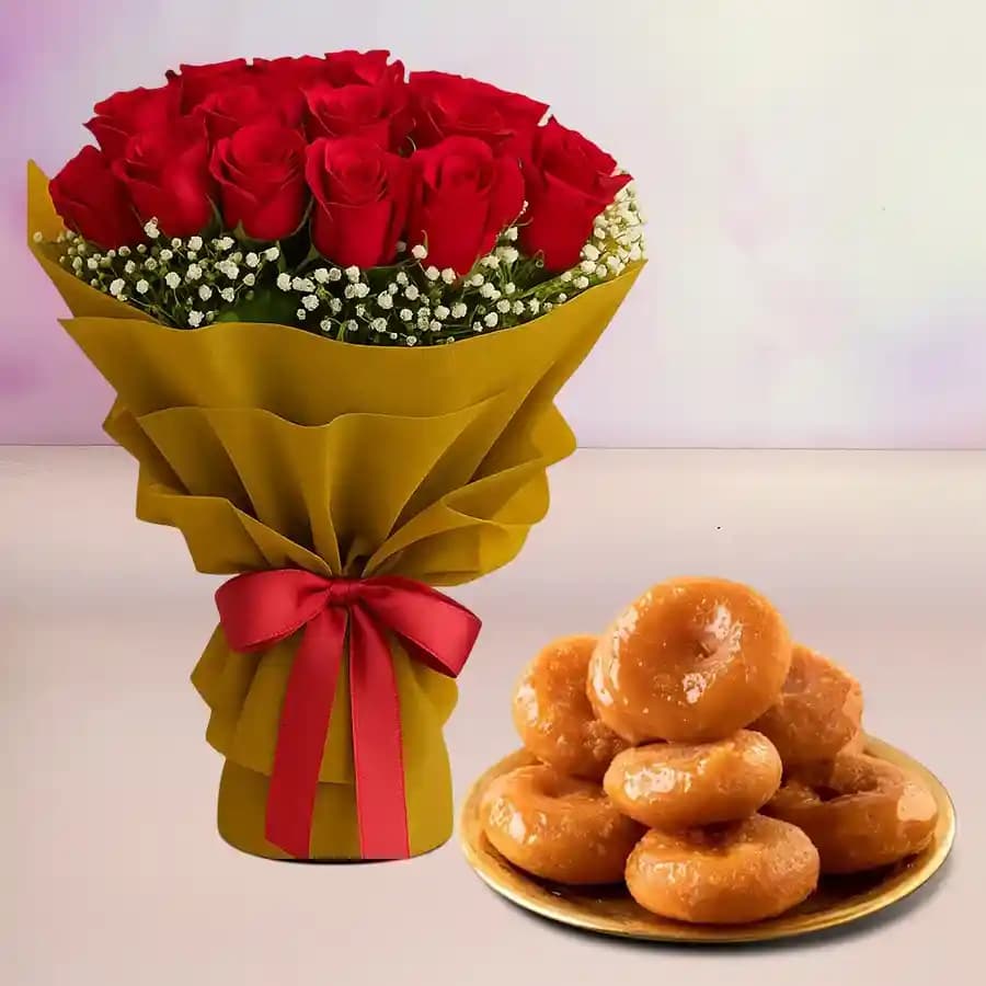 Elegant Roses N Rich Badusha Combo