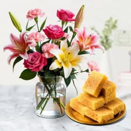 Mixed Floral Elegance N Mysore Pak 1