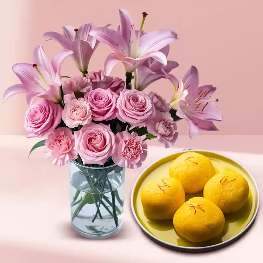 Floral Elegance N Raj Bhog Combo