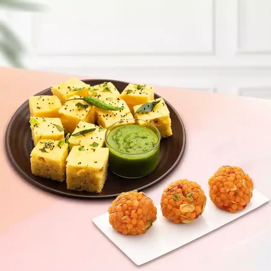 Sahi Laddu N Dhokla Treat