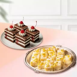 Malai Barfi from Karachi Sweet Mart with Chocolate Pastry 1