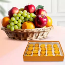 Baked Badam Jalebi from Ganguram with Fresh Fruit Basket 1