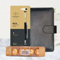 Combo of Planner Dairy with Pen N Chocolates 1