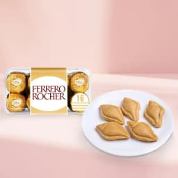 Nolen Gurer Shankh Sandesh from Ganguram with Ferrero Rocher 1