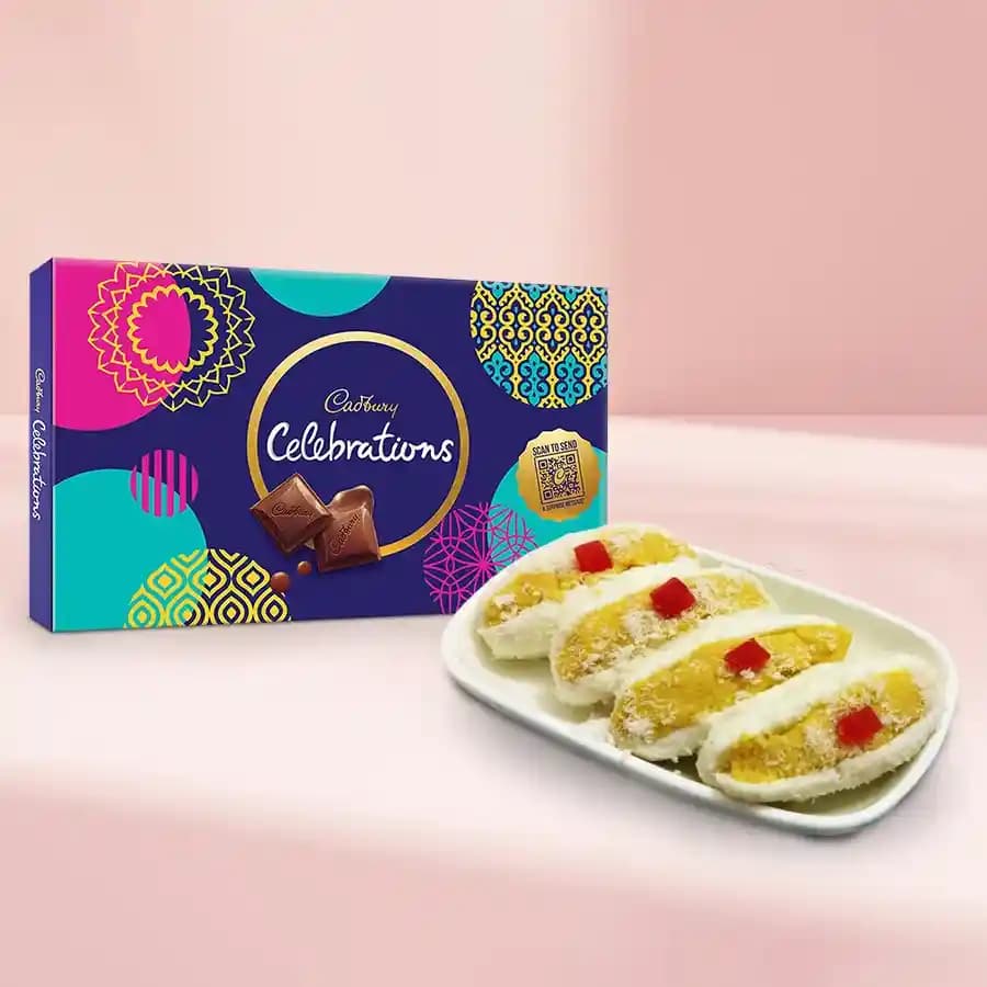 Cham Cham from Karachi Sweet Mart with Cadbury Celebration