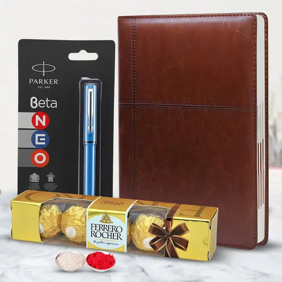 Exclusive Planner Dairy with Parker Beta Pen N Ferrero Rocher