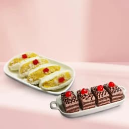 Cham Cham from Karachi Sweet Mart with Chocolate Pastry 1