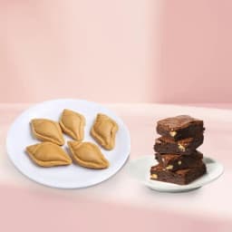 Nolen Gurer Shankh Sandesh from Ganguram with Brownies 1