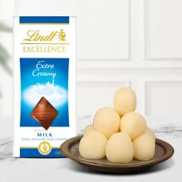 Canned Rossogolla from K.C.Das with Lindt Excellence Chocolate 1