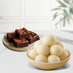 Canned Rossogolla from K.C.Das with Brownies 1