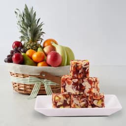 Dry Fruits Barfi from Mithas Delicious Sweets with Fresh Fruit Basket 1