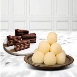 Canned Rossogolla from K.C.Das with Chocolate Pastry 1