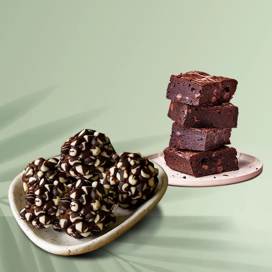 Kaju Delight with Rich Brownies