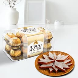 Anjeer Katli from Mithas Delicious Sweets with Ferrero Rocher 1