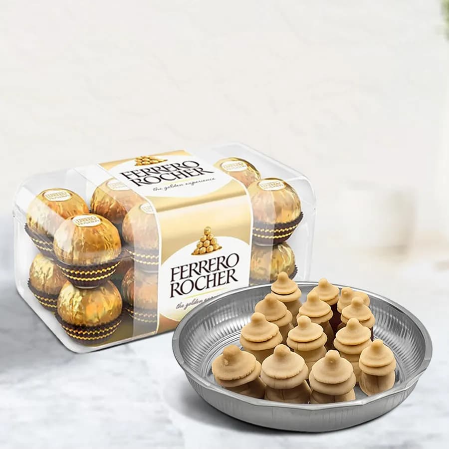 Amrita Kumbha from K.C.Das with Ferrero Rocher Chocolate