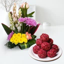 Delectable Kaju Delight with Flower Bliss 1