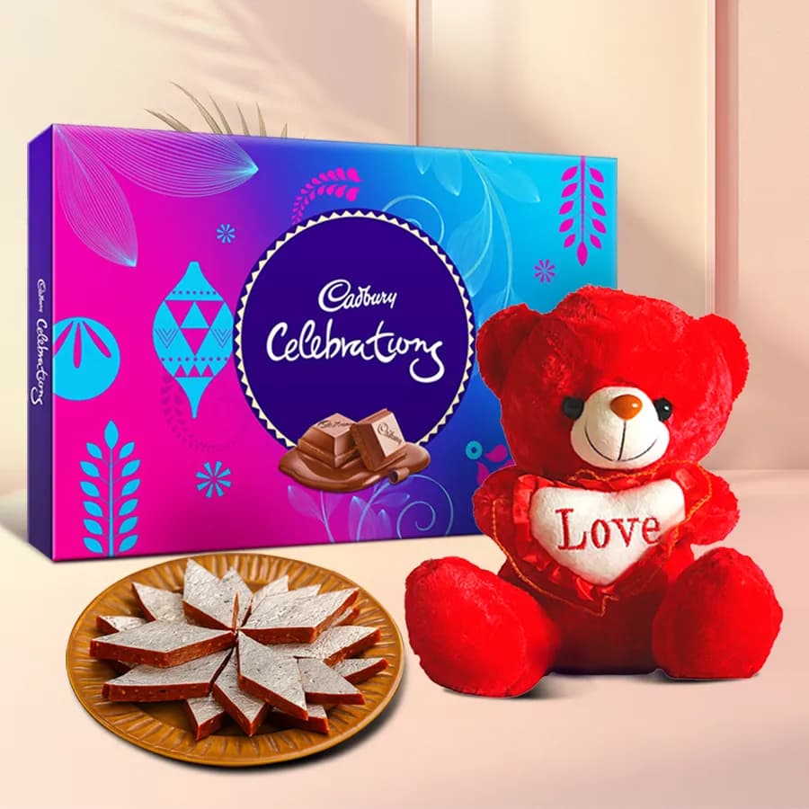 Anjeer Katli from Mithas Delicious Sweets with Teddy N Cadbury Celebration