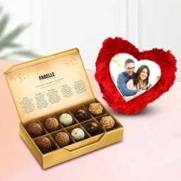 Custom Love Cushion with Luxurious Chocolates 1