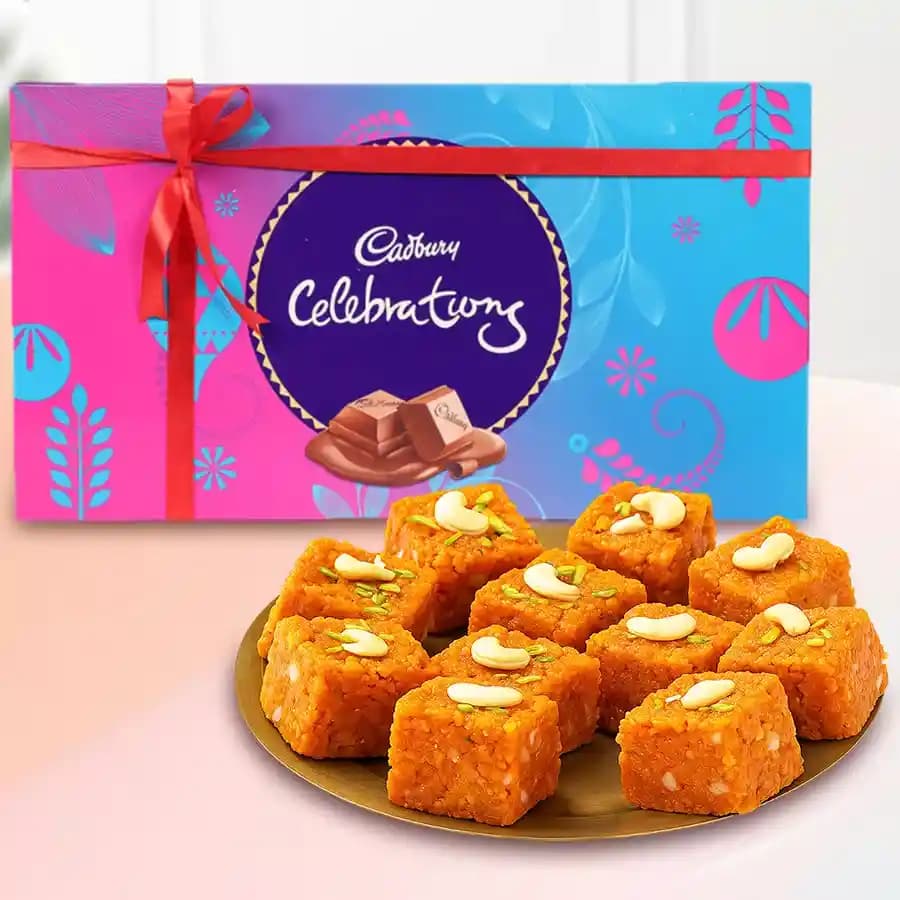 Akhrot Barfi from Mithas Delicious Sweets with Cadbury Celebration