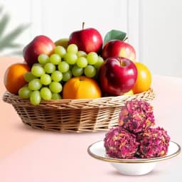 Delightful Kaju Rose Treats with Seasonal Fruits 1