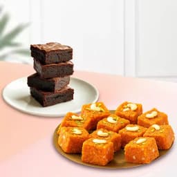 Akhrot Barfi from Mithas Delicious Sweets with Brownie 1