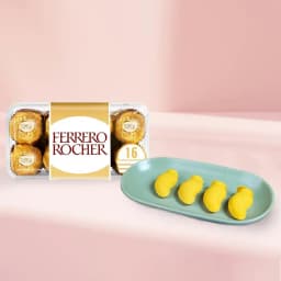 Aam Bhora Sondesh from K.C.Das with Ferrero Rocher 1