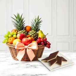 Chocolate Katli from Mithas Delicious Sweets with Fresh Fruit Basket 1