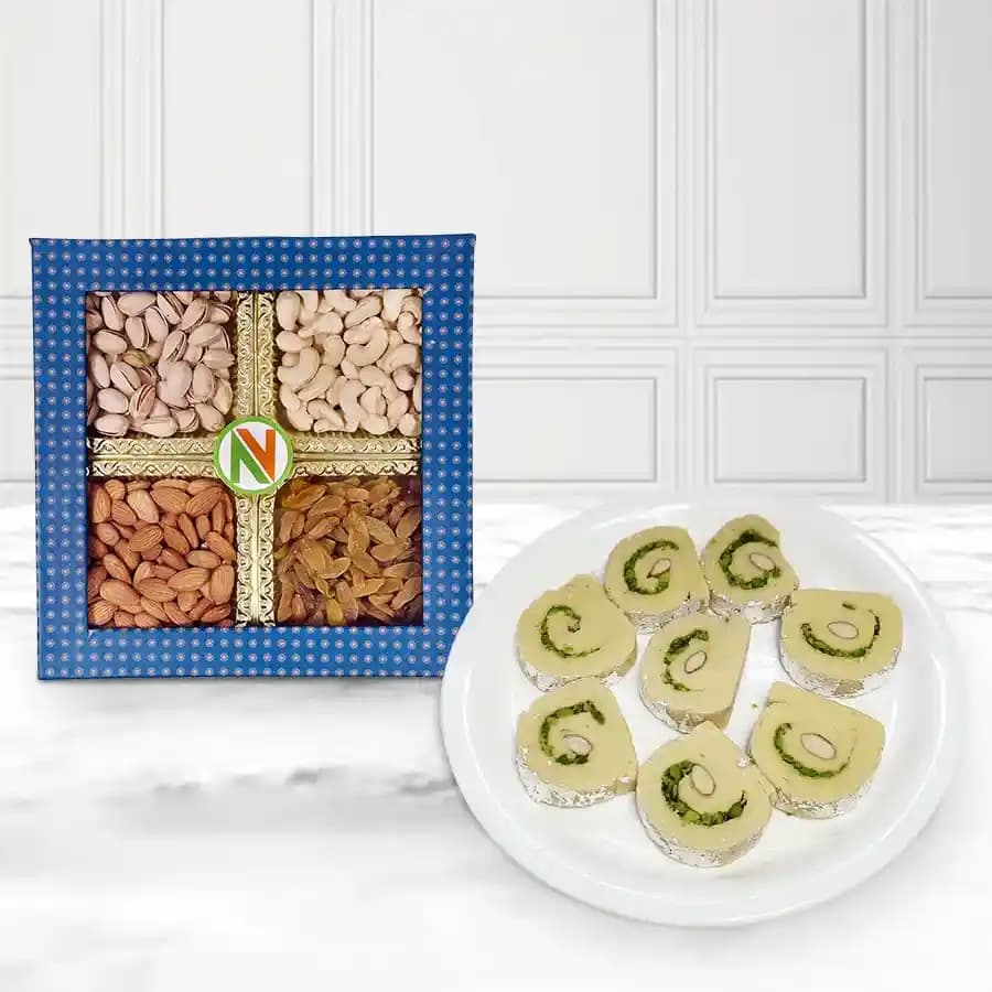 Kaju Cake from Mithas Delicious Sweets with Mixed Dry Fruits