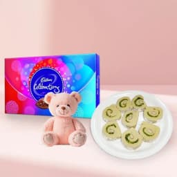 Kaju Cake from Mithas Delicious Sweets with Teddy N Cadbury Celebration 1