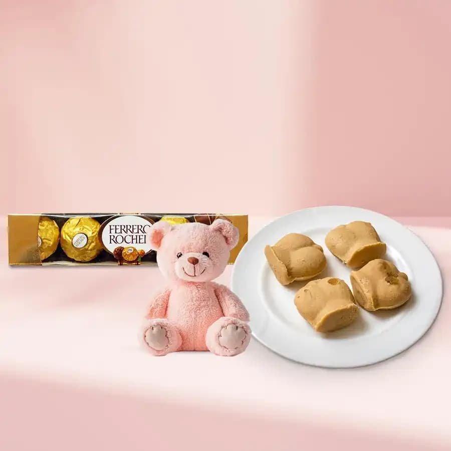 Nolen Gurer Jalbhora from K.C.Das with Teddy N Ferrero Rocher