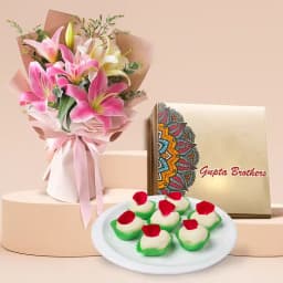 Fresh Lilies N Golap Pati Sandesh Bites 1