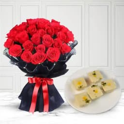 Elegant Roses N Sandesh Delights 1