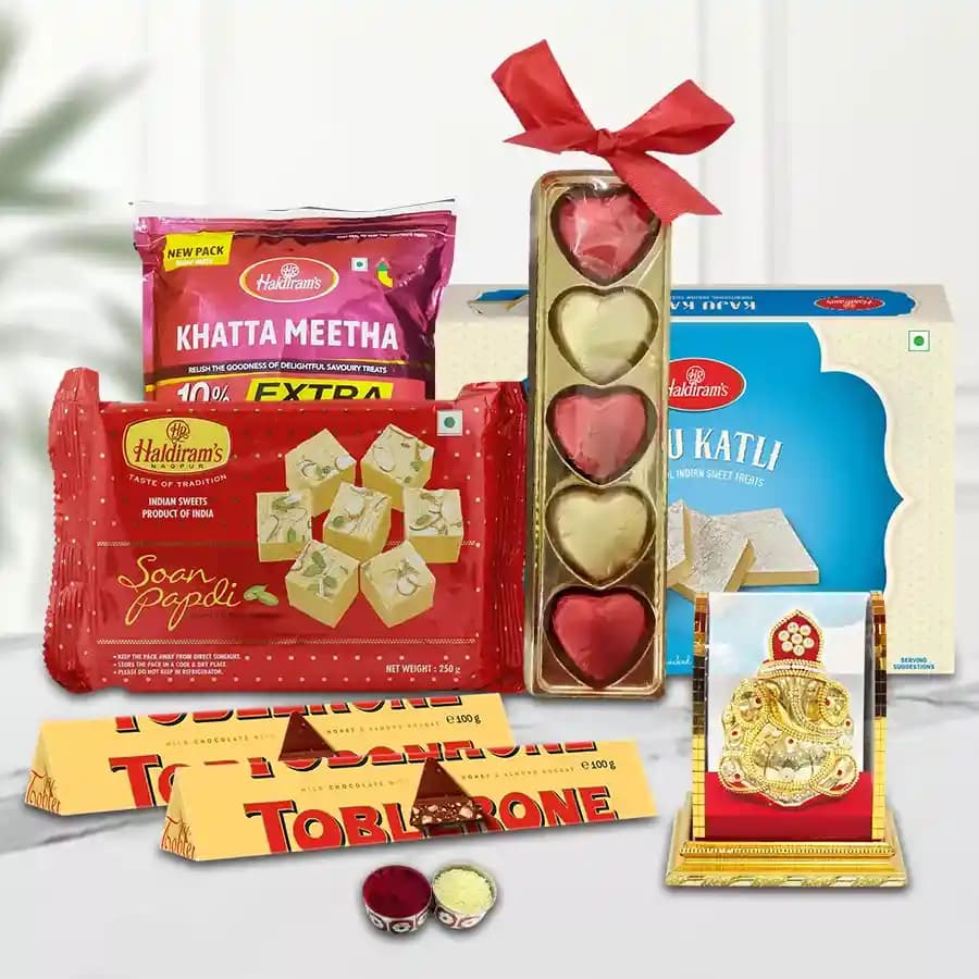 Showy Bhai Dooj Festive Hamper with Haldirams Sweets Snacks