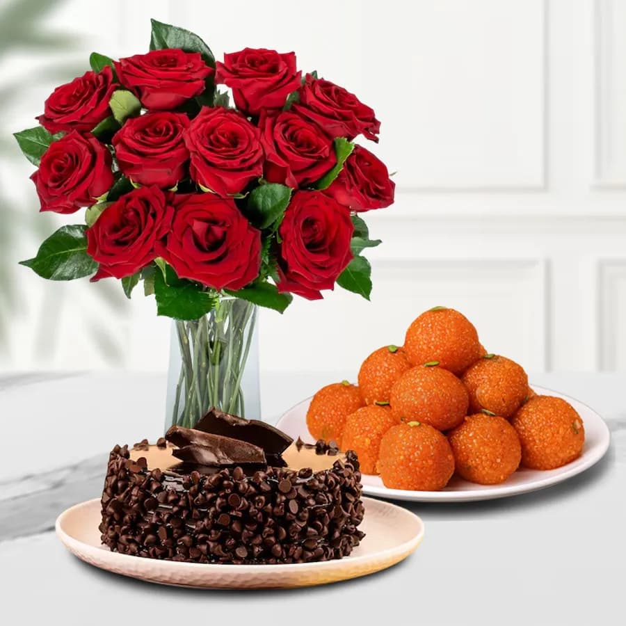 Heartfelt Roses with Decadent Gifts