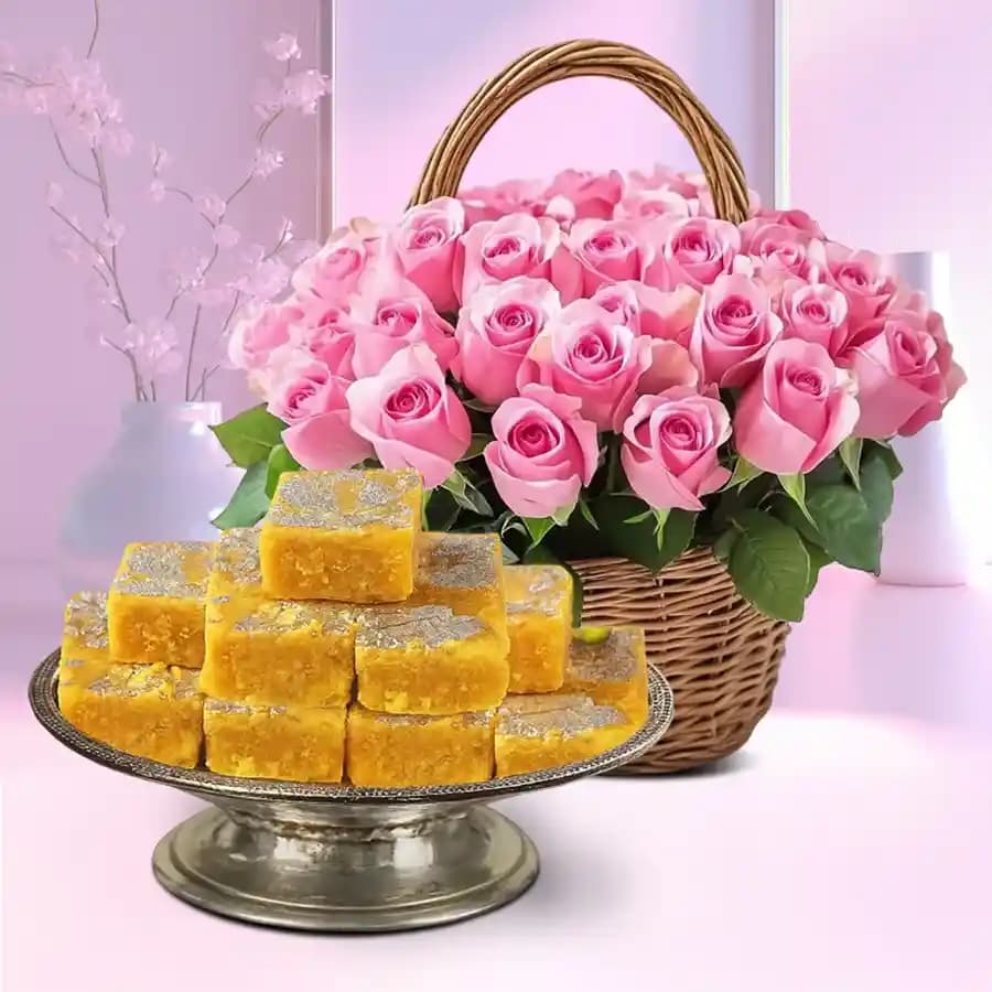 Lovely Blush Blooms with Delectable Dilkusal