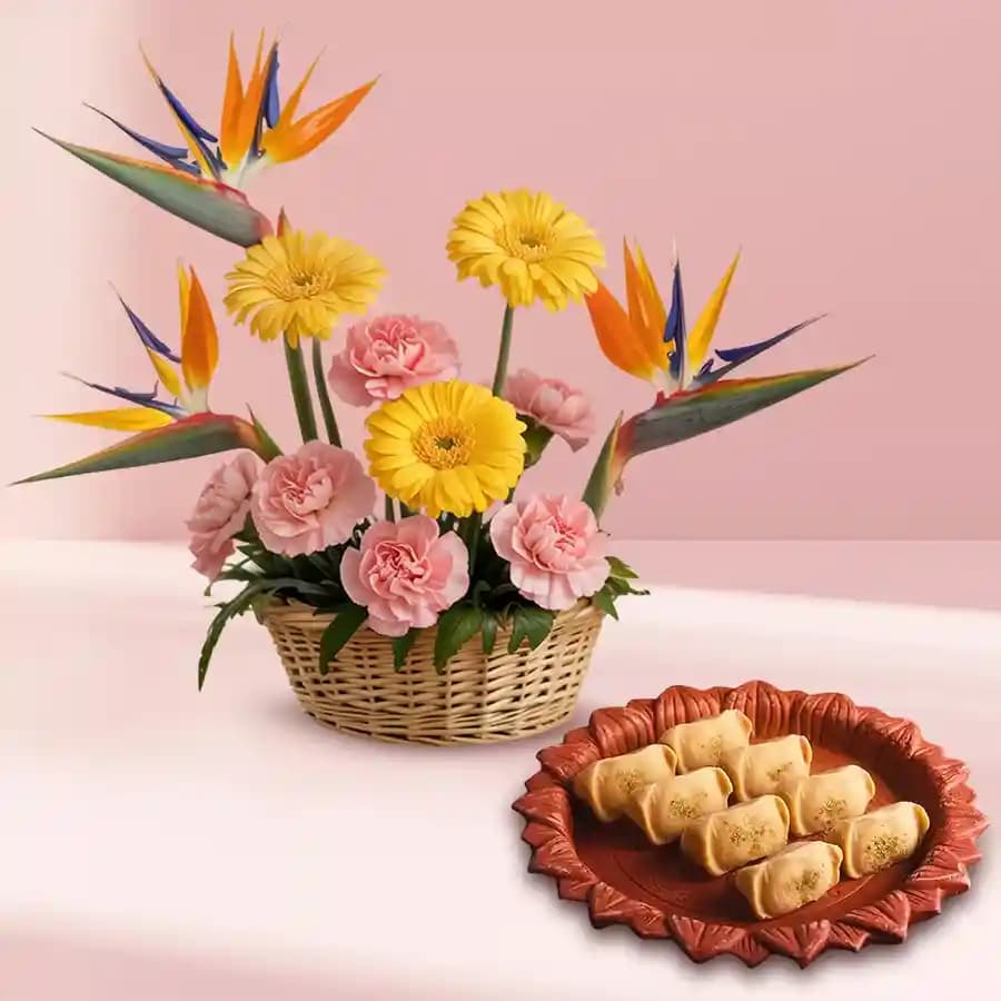 Floral Charm N Jalbhara Sandesh Indulgence