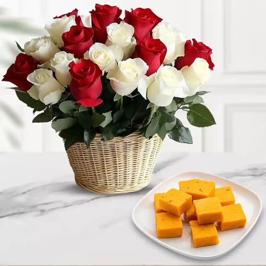 Classic Roses N Butterscotch Sandesh Treat
