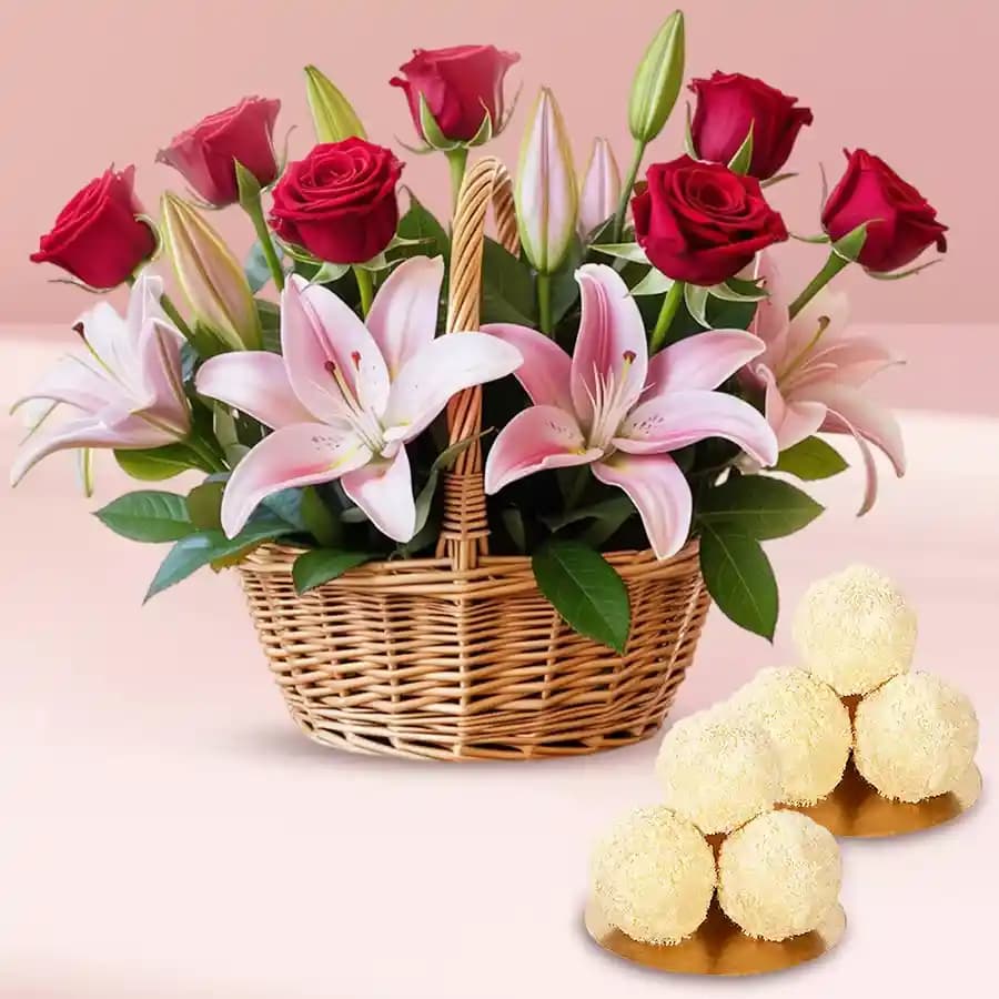 Mixed Flowers N Kheer Kadam Bites